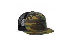 China Custom Five Panel 56cm Mesh Trucker Caps With Snap Flat Embroidery Logo supplier