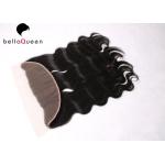 Unprocessed  Natural Black Human Hair Medium Parts Lace Closure For Women for sale