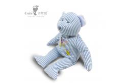 China OAINI ODM OEM Custom Striped Teddy Bear Cotton Stuffed Bear Toys EN71 supplier