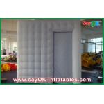 Professional Photo Studio White Inflatable Photo Booth Strong Oxford Cloth Photobooth With LED Light 2.4m X 2.4m X 2.4m for sale
