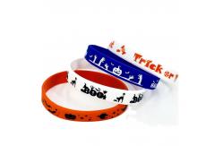 China Euramerican Style Silicone Wristbands Event Halloween Gift Festival Rubber Wristband supplier