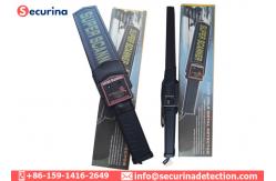 China Manual Metal Hand Held Security Detector 20cm Area With Sound / Vibration Alarming supplier