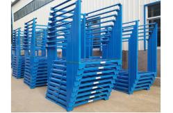 China Warehouse Stackable Steel Nestainer Storage Racks Pallet With Sheet Base supplier
