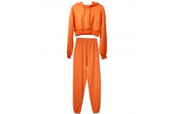 China Cotton 85% Cropped Loose Fit Cotton Set Womens Casual Suits Athletic Yoga Sets supplier
