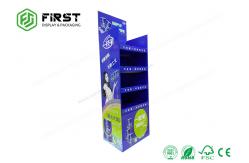 China Custom Glossy Printed Promotion Pop Cardboard Shelf Display For Drink supplier