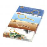 Kids Pocket Flat Handheld Illuminated Magnifiers , Hand Held Magnifying Glass 8x 10x Power