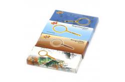 China Kids Pocket Flat Handheld Illuminated Magnifiers , Hand Held Magnifying Glass 8x 10x Power supplier