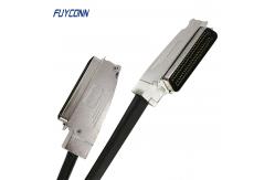 China 100pos RJ21 Telco Trunk Cable Assembly One End With 2pcs Connector supplier