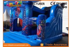 China Bule Commercial Inflatable Slide / Castillos Hinchables Spiderman Jumping Castle supplier
