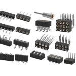 Dual Row PCB Round Pin Header Connector Machined Female Header 1.27mm 2.0mm 2.54mm for sale