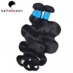 Natural Black Brazilian Virgin Human Hair Extensions Body Wave With Cuticle for sale