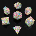Rainbow Grain Resin Dice DND Board Game COC Running Group TRPG Polyhedron D20 for sale
