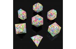China Rainbow Grain Resin Dice DND Board Game COC Running Group TRPG Polyhedron D20 supplier