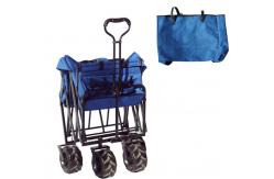 China Folding Wagon Stretching Handle Collapsible Camping Cart Folding Beach Trolley supplier