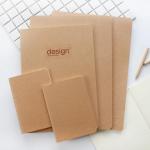 Multiple Size Writing Journal Notebook With Kraft Brown Soft Cover Material