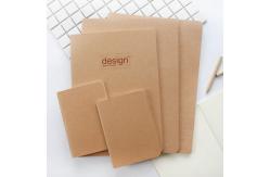 China Multiple Size Writing Journal Notebook With Kraft Brown Soft Cover Material supplier
