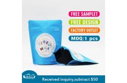 China CMYK Printed Stand Up Barrier Pouches 50g Reusable ziplockk Bags supplier