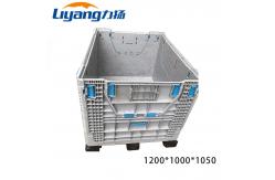 China Warehouse Industrial Large HDPE Euro Collapsible Plastic Pallet Box Stackable supplier