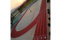China Red Permeable Synthetic Rubber Running Track Impact Resistant 400 Meter supplier