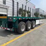 40ft 45ft Flat Bed Trailer Another Fuel tank  Installed on the Container Flatbed Trailer Bulk Goods Transport Trailer for sale