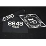 Black Reflective TPU Suede Screen Printed Patches Brand Labels For Clothing for sale