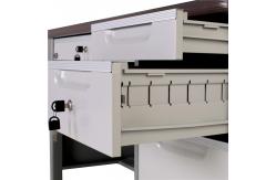 China Adjustable Standfoot KD Structure Double Pedestal Steel Office Desk supplier