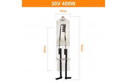 China Two 2 Pin Halogen Bulb 400W 30V 75mm Length supplier