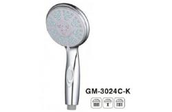 China Roundface Handheld Bathroom Shower Head Polished Chrome With Touch Button supplier