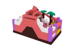China Interactive Games Giant Inflatable Fun City Bouncy House Dry Slide Inflatable Jumping Castle supplier