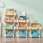 Removable Plastic Organizer Shelf Candy Color Plastic Rack Shelving for sale