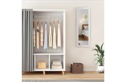 China MDF Wood Wall Hung Mirror Cabinet Folding Build In Ironing Boards Inside supplier
