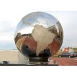 Sphere Stainless Steel Globe Map Sculpture Outdoor Decorative Customized for sale