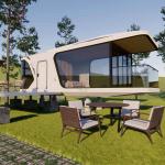 8.5m Prefabricated Office Pod Capsule Container House Wirh Intelligent Lighting System for sale