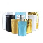 250g Capacity Aluminum Foil Resealable Stand Up Coffee Bags Side Gusseted With Valve for sale