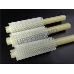 Customized Size Tobacco Machinery Spare Parts White Plastic Custom Nylon Brushes for sale