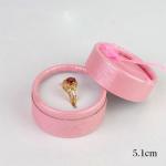 Gift Small Round Jewelry Box UV Coating Or Varnishing Customized Packaging for sale