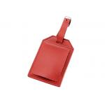 Rectangle PU Leather Travel Suitcase Tags Bag Labels Suitcase Tags With Buckle Strap for sale