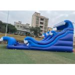 0.55mm PVC Backyard 15ft Inflatable Water Slides With Pool