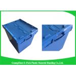 Moving Crate Plastic Attached Lid Containers for Tool , Easy To Clean 75*57*62.5CM for sale