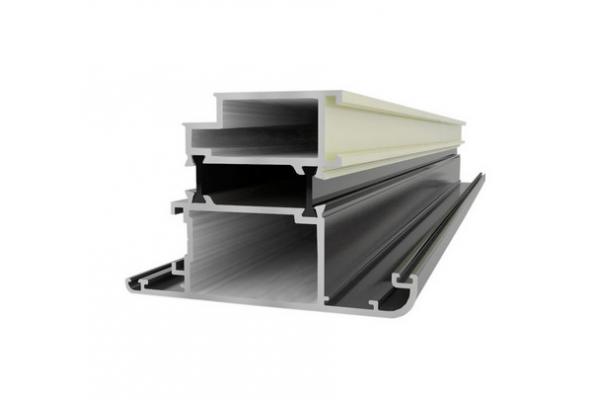 Glass / Silding Window Extruded Aluminium Profiles , Silver Aluminum Extrusion Profiles