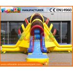 Funny Commercial Inflatable Slide For Kids , Three Lane Inflatable Dry Slide for sale
