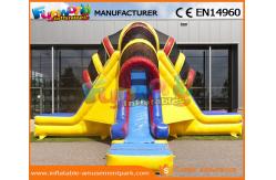 China Funny Commercial Inflatable Slide For Kids , Three Lane Inflatable Dry Slide supplier