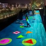 Custom Full Color Outdoor Magic Interactive Floor Projector Solution for sale