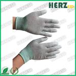 Electronic Workshop ESD Safe Gloves , Anti Static Work Gloves PU Finger Tip Coating for sale
