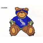Bear Catch Money Logo Clothing Embroidery Patches For Hoodies And Jackets for sale