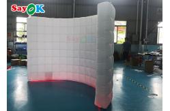 China Event Exhibition Inflatable Photo Booth Wall Background Frame With LED Light supplier