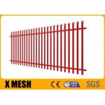 W Section 68mm Security Metal Fencing Red Pvc Coated For Chemical Plant for sale