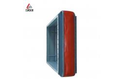 China Flange Fabric Non-Metallic Expansion Joints Red Rectangular SS304 supplier