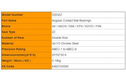 China Double Row Angular Contact Ball Bearings IJK Bearing 5205ZZ Bearing Japan IJK Bearing supplier