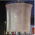 Metallic Sequined Aluminum Mesh Shower Curtain , Mesh Drapery Fabric Soft Texture